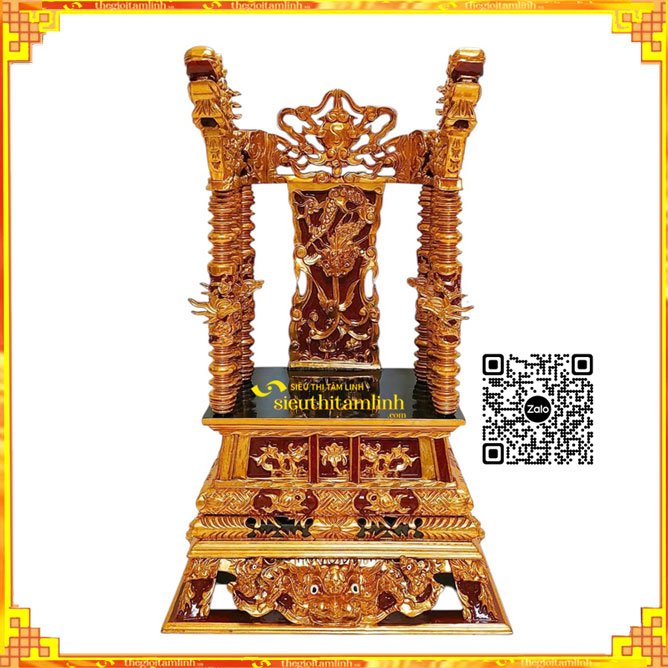Ngai thờ gia tiên sơn son thép vàng